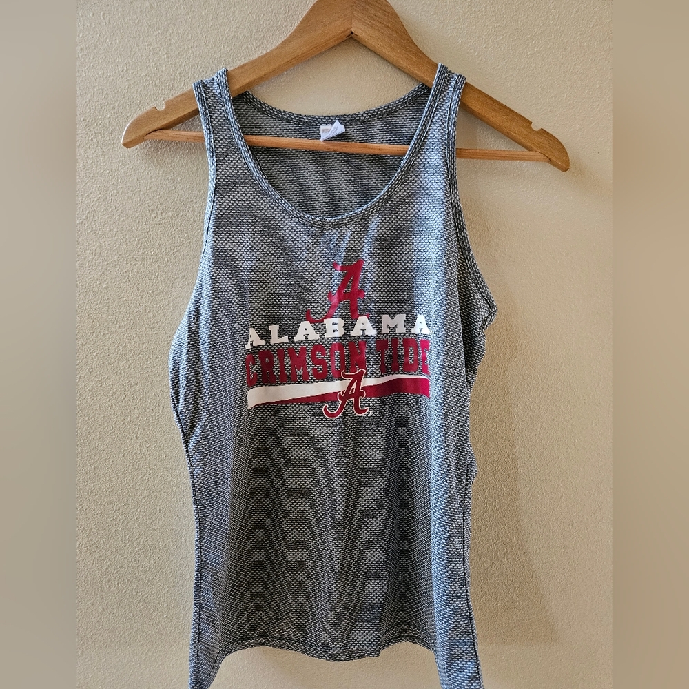 Gray and Red Tank Top with Sleeveless Design